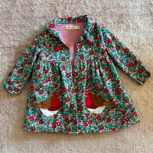 Baby Boden Festive Floral Robin Dress